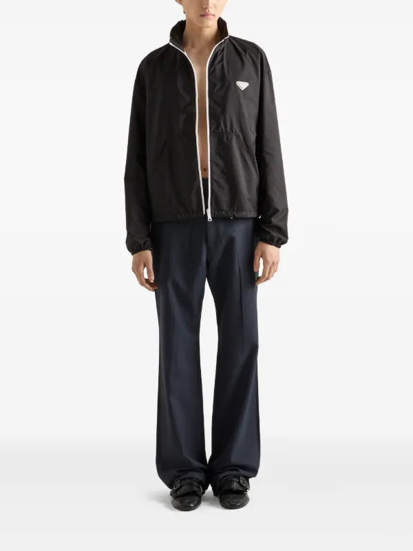 Prada logo-triangle Jacket | Black | FARFETCH