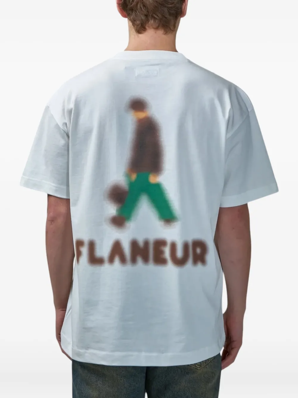 FLÂNEUR Blurred Stroller T-shirt Wit