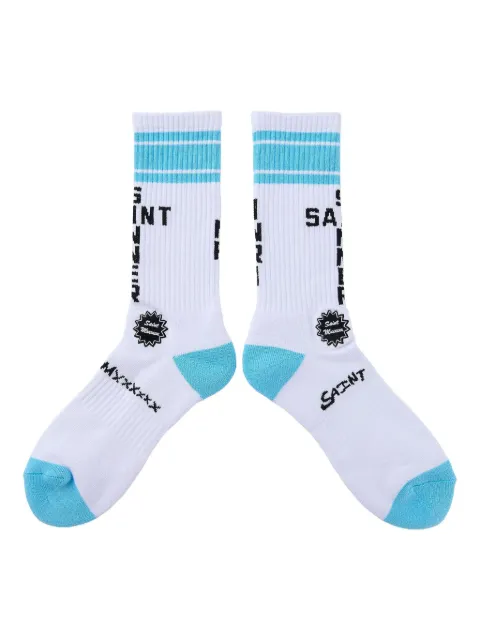 SAINT MXXXXXX logo-jacquard socks