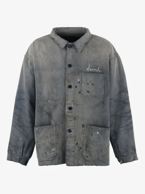 SAINT MXXXXXX camisa con efecto envejecido