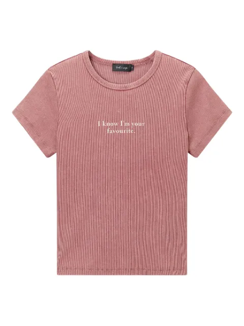 tout a coup playera con eslogan estampado