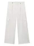tout a coup cargo wide-leg trousers - White