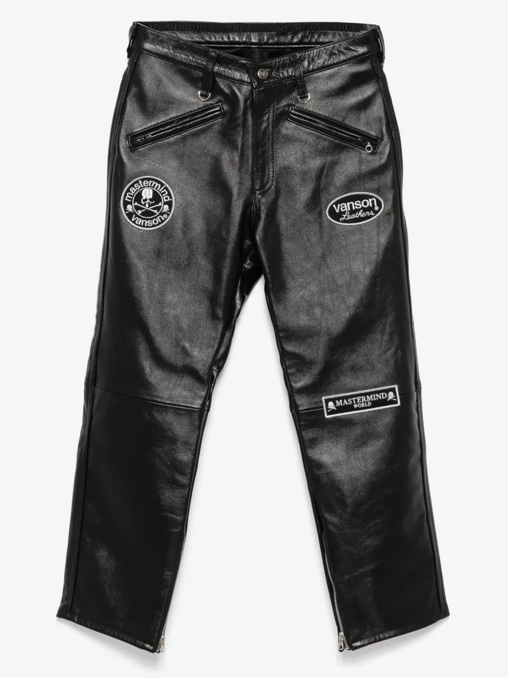 Mastermind World logo-patch trousers | Black | Image 1