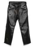 Mastermind World logo-patch trousers - Black