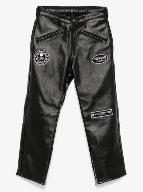 Mastermind World logo-patch trousers 
