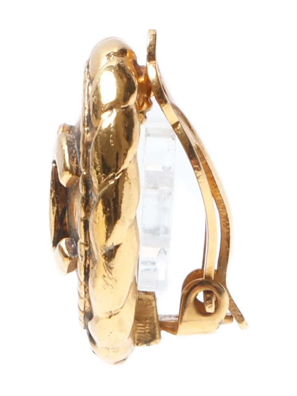 CHANEL Pre-Owned 1986-1994 CC-embossed earrings | Image 2