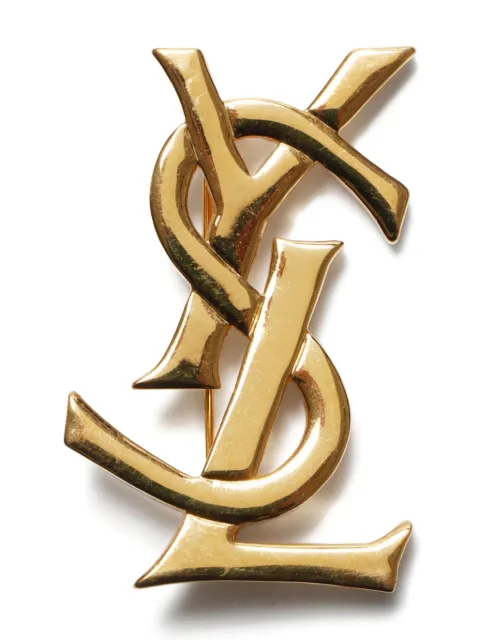 Saint Laurent Pre-Owned 1990-2000s Cassandre-logo brooch
