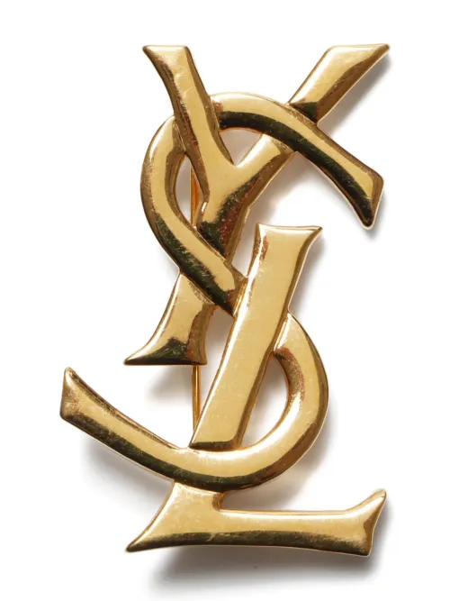 Broche logo Cassandre (années 1990-2000) - Saint Laurent Pre-Owned - Modalova