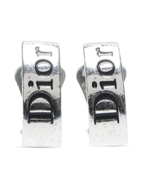 Christian Dior Pre-Owned 1990-2010 debossed-logo earrings