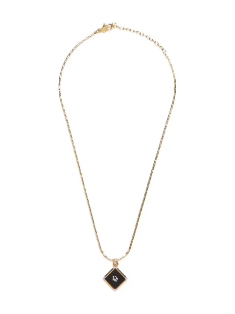 Christian Dior Pre-Owned 1990-2010 logo-pendant necklace