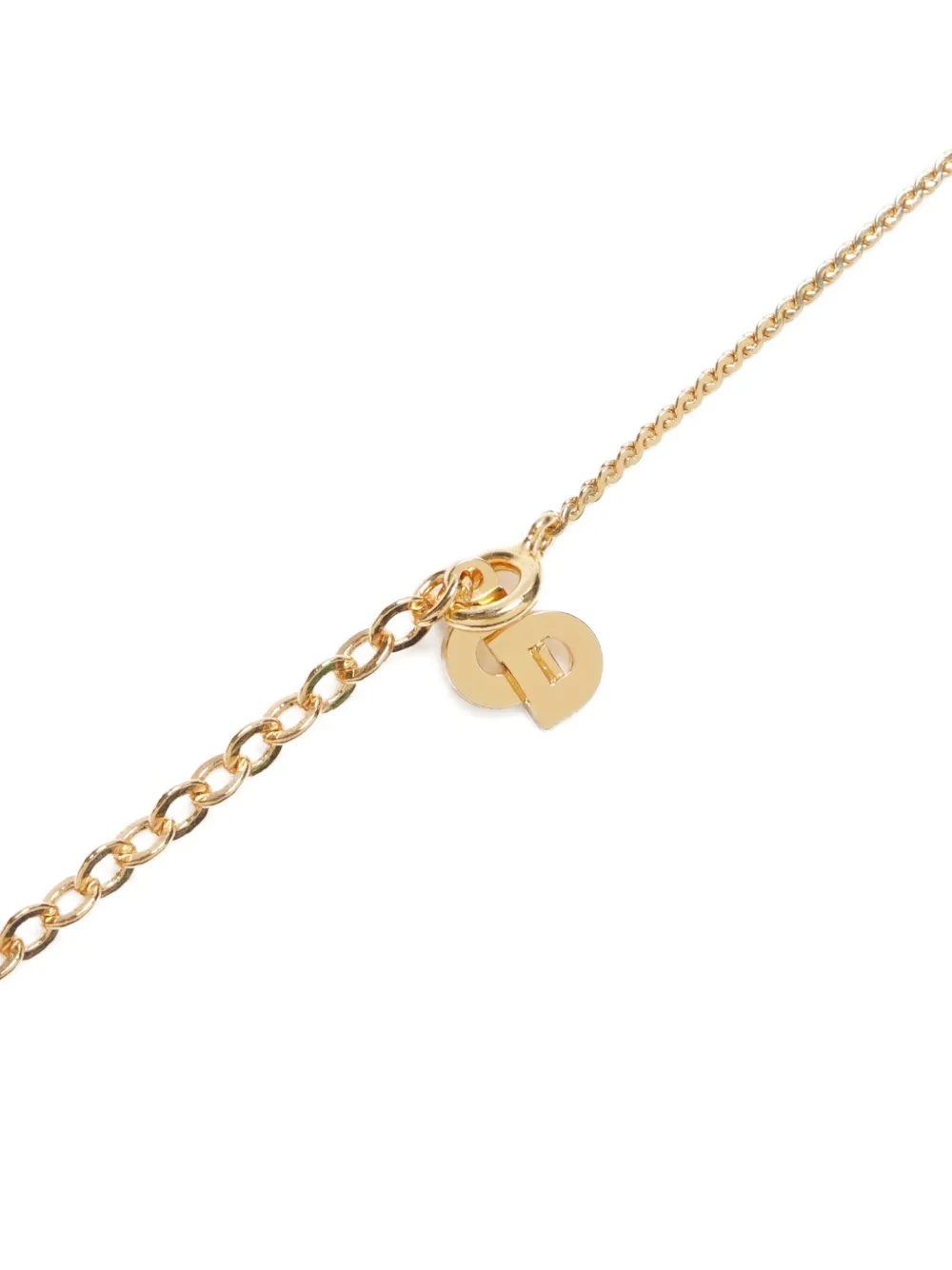 Pre-owned Dior 1990-2010 Cd-logo Pendant Necklace In Gold