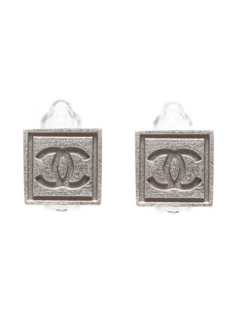 CHANEL Pre-Owned 2004 Interlocking CC Square earrings