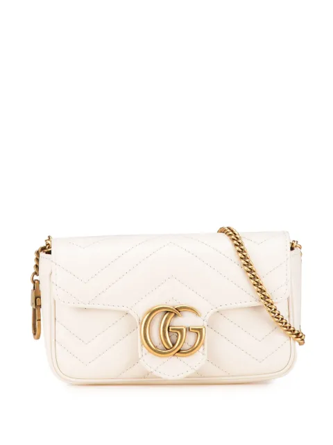Gucci Pre-Owned bolsa crossbody GG Marmont supermini de piel con solapa 2000-2015