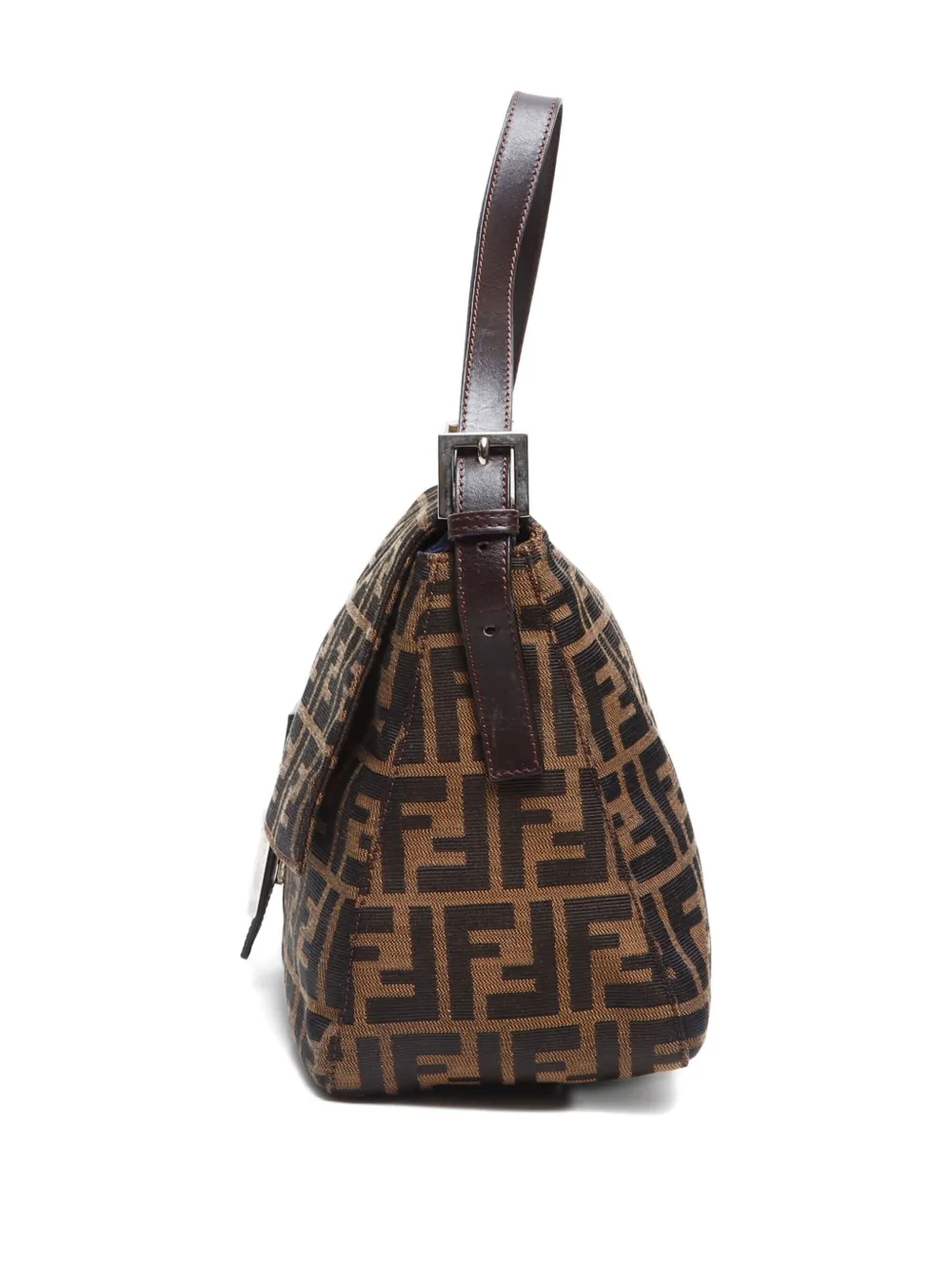 Pre-owned Fendi 1990-2010 Mamma Baguette Shoulder Bag In 褐色