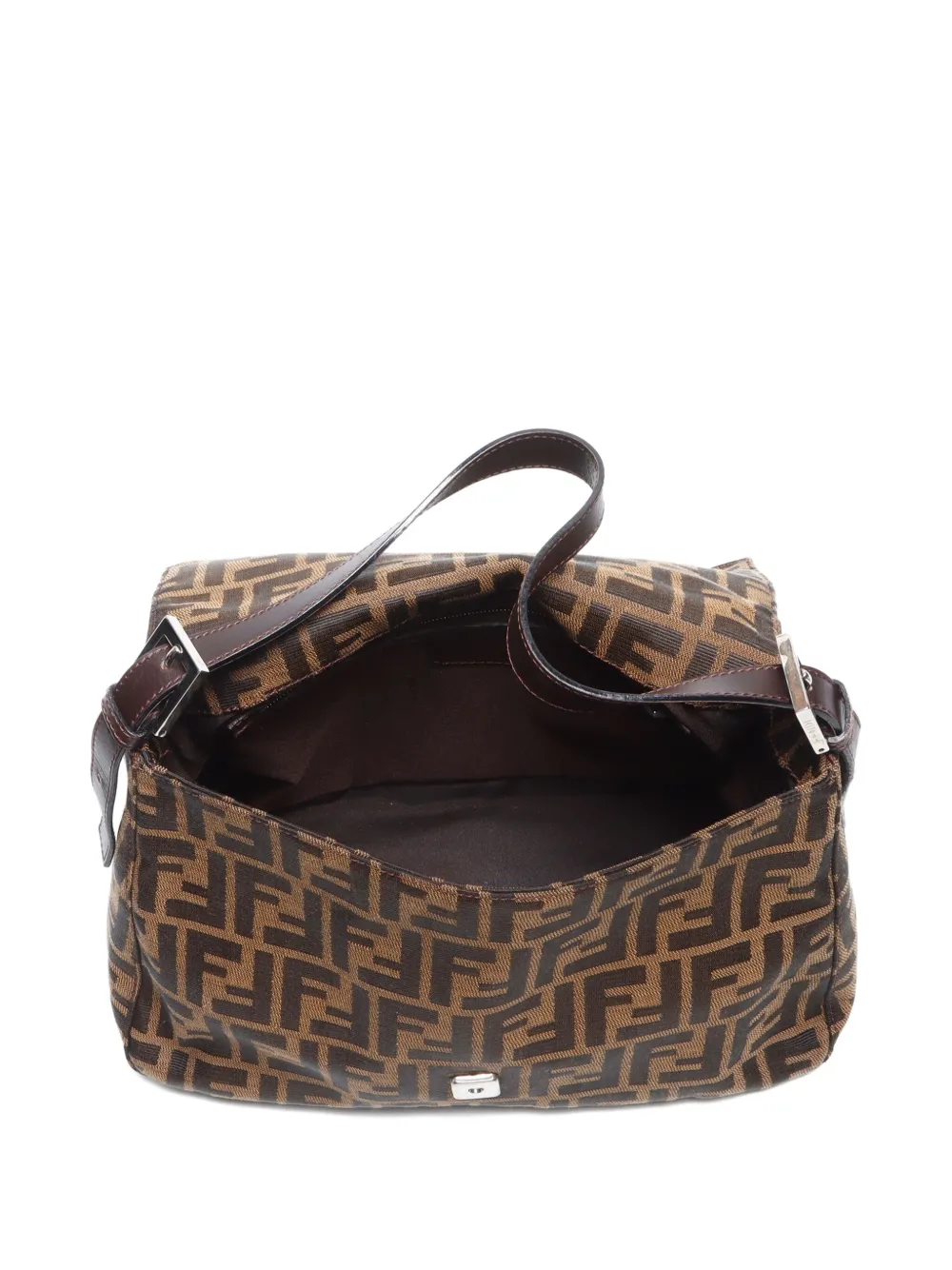 Pre-owned Fendi 1990-2010 Mamma Baguette Shoulder Bag In 褐色