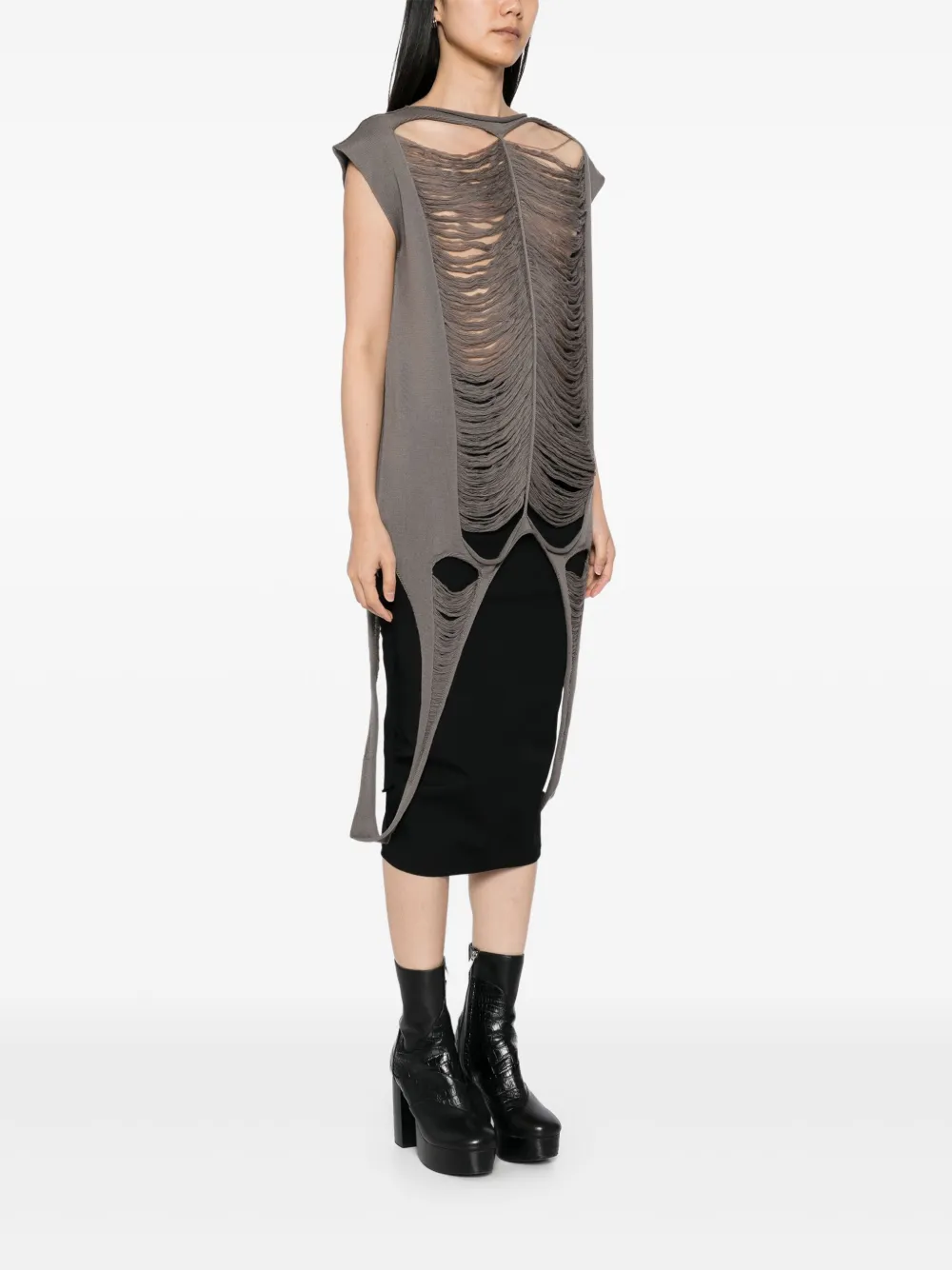 Rick Owens Mouwloze top Grijs