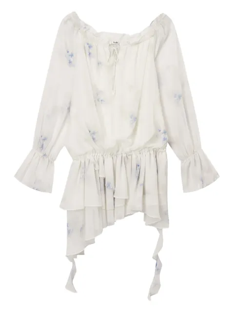 b+ab floral ruffle dress
