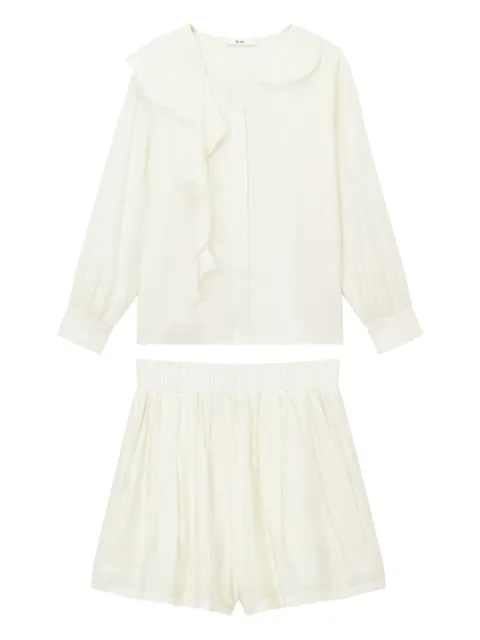 b+ab set de shorts y blusa con volantes