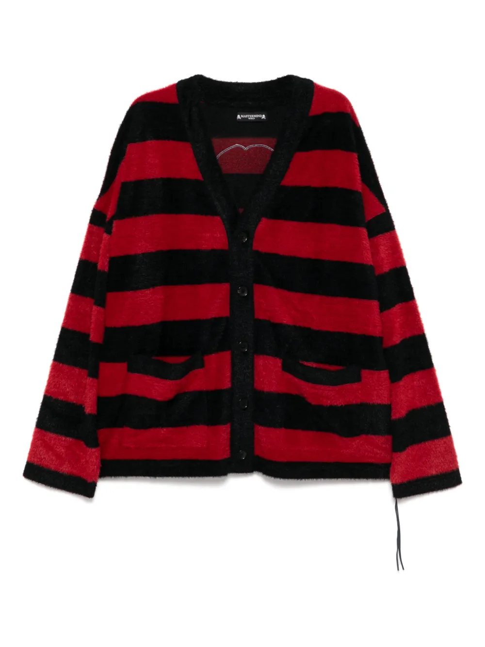 Mastermind World logo-patch cardigan | Black | Image 1