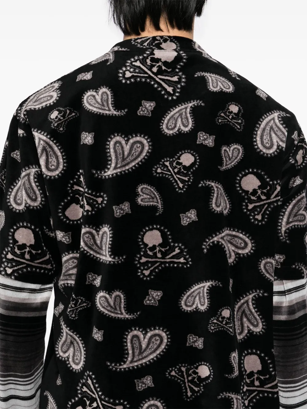 Mastermind World Fluwelen T-shirt Zwart