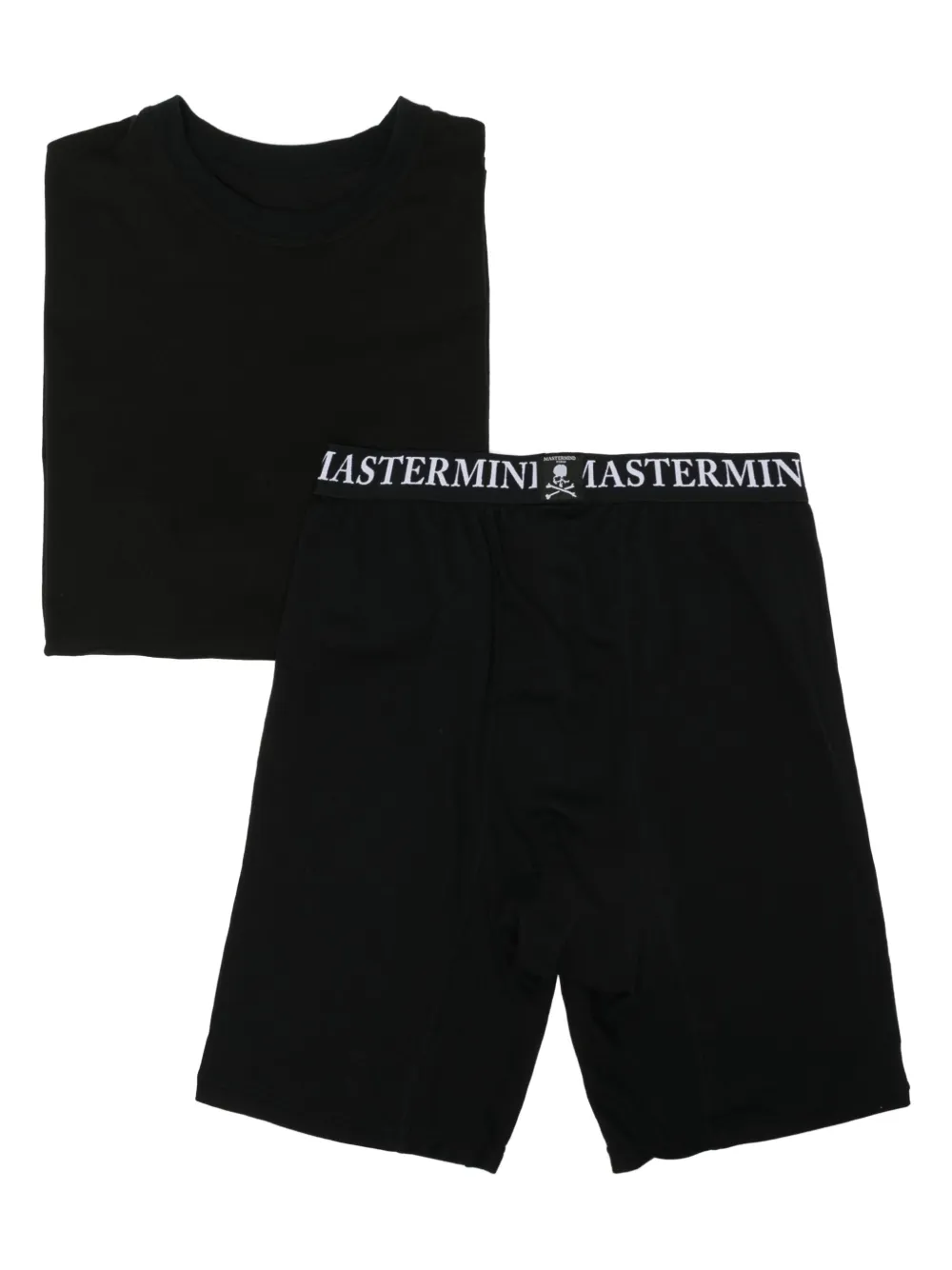 Mastermind World logo-patch t-shirt and boxer set | Black | Image 1