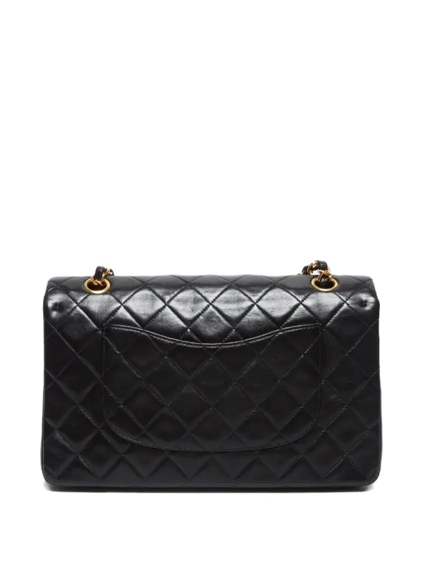 CHANEL Pre-Owned 1994-2000 Medium Double Flap Shoulder Bag | Black