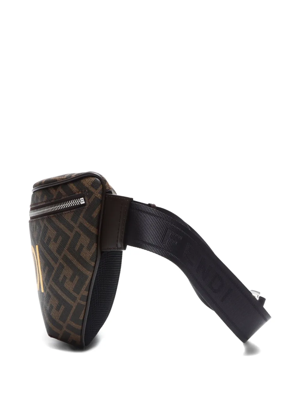 Pre-owned Fendi 2010-2020s Zucca Belt Bag In 褐色