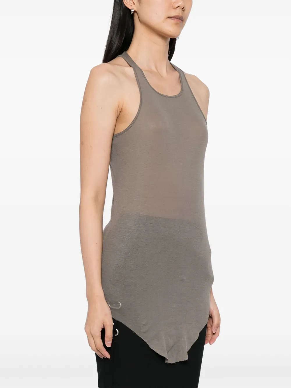 Rick Owens Geribbelde tanktop Grijs