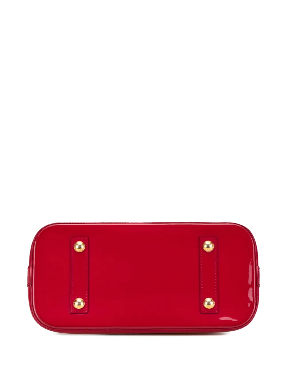 Pre-owned Louis Vuitton 2012 Monogram Vernis Alma Pm Handbag In Red