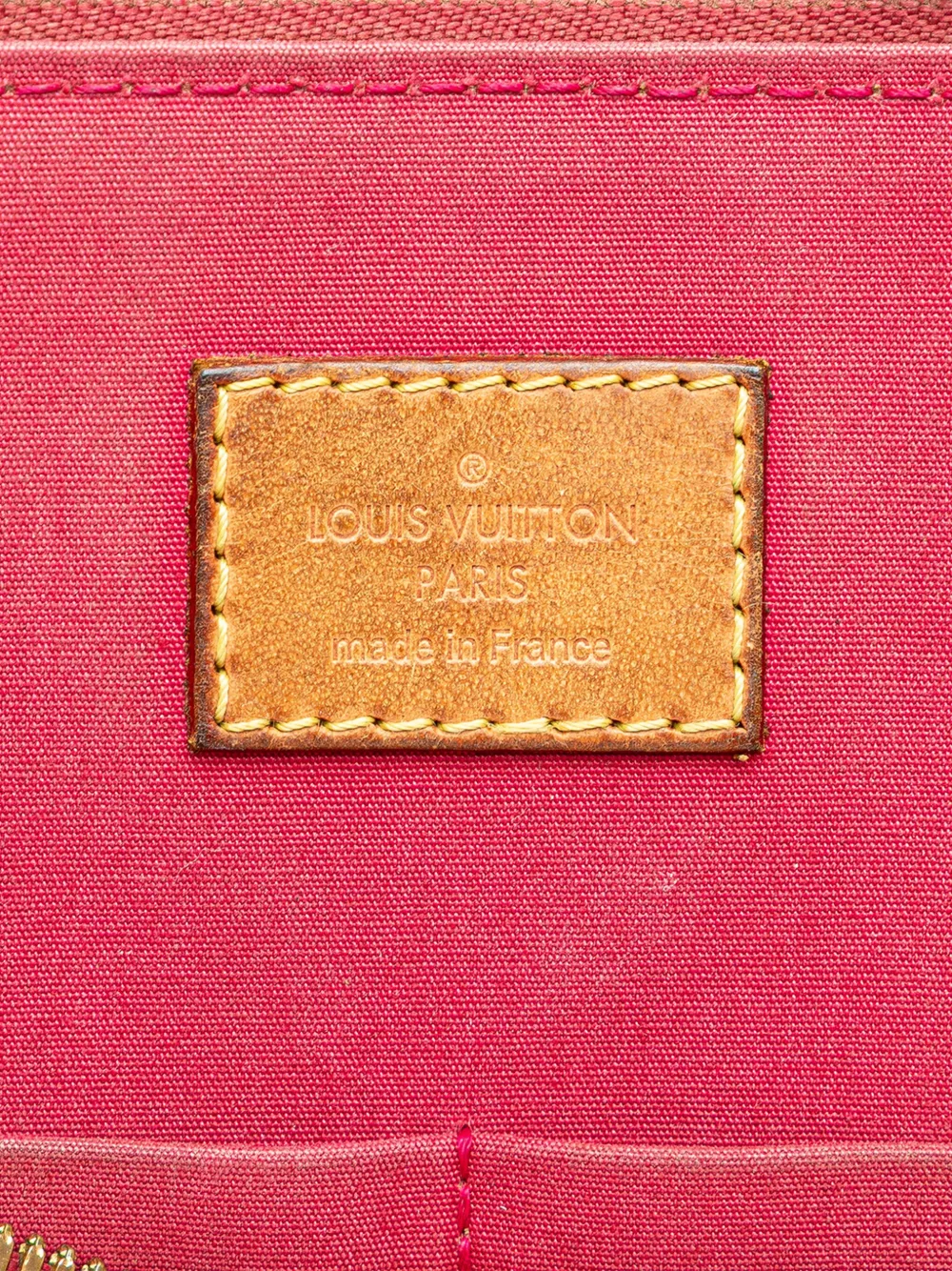 Pre-owned Louis Vuitton 2012 Monogram Vernis Alma Pm Handbag In Red