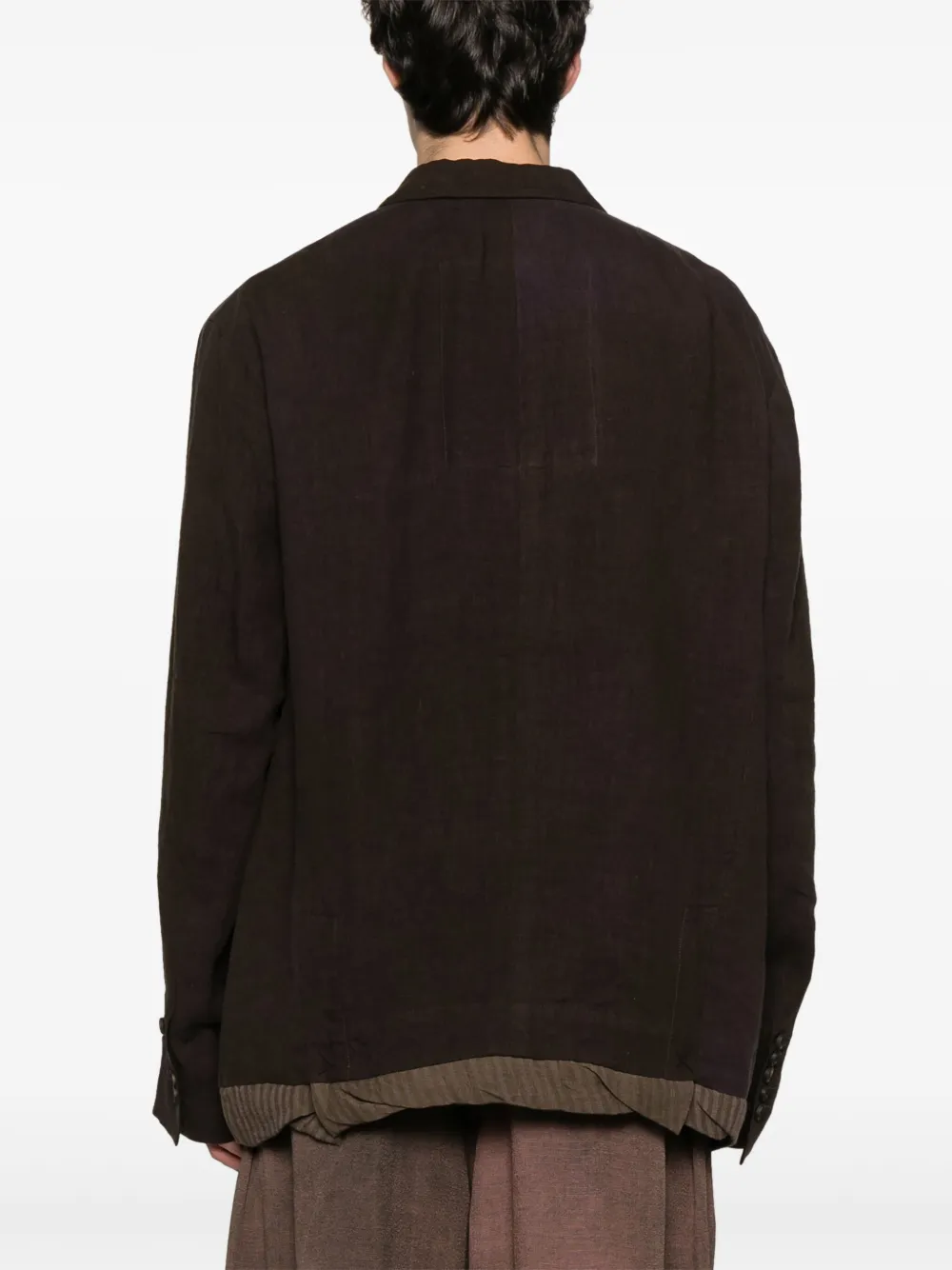 Ziggy Chen Blazer met dubbele rij knopen Bruin