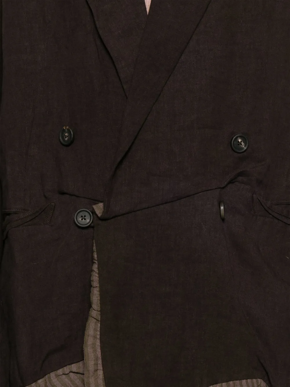 Ziggy Chen Blazer met dubbele rij knopen Bruin