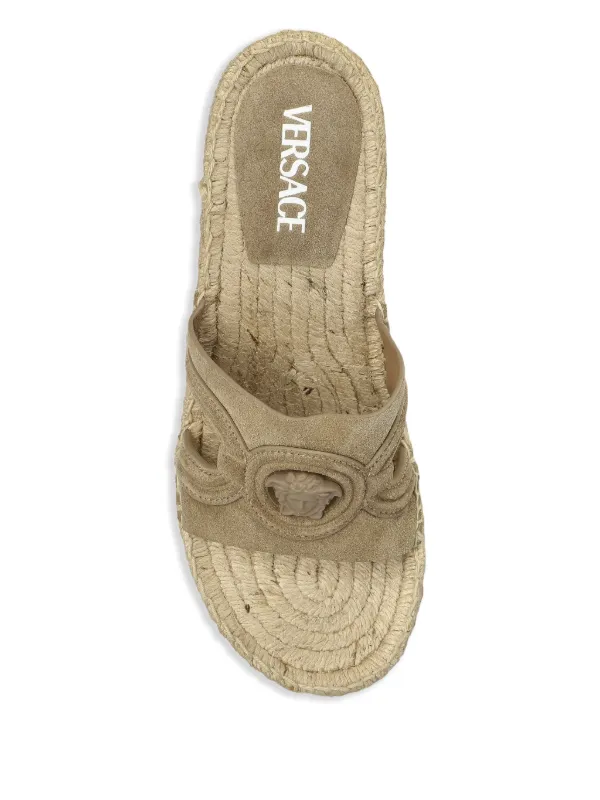Versace 115mm Medusa Espadrille Sandals | Neutrals | FARFETCH