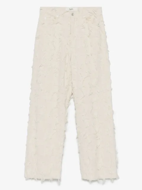 Séfr Nikos fringe-detail jeans