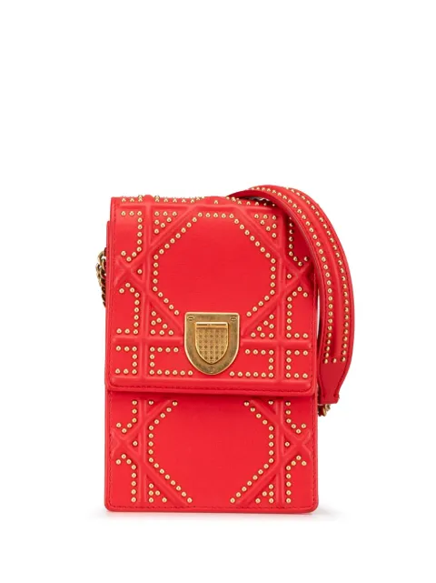 Christian Dior Pre-Owned 2018 Studded Lambskin Vertical Diorama Bag crossbody bag