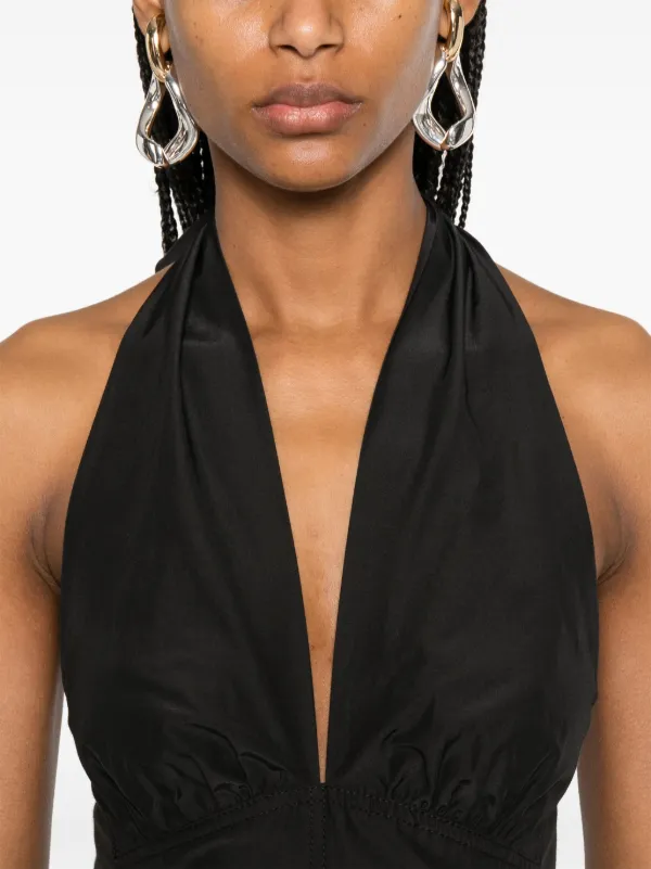 THE ANDAMANE Poplin Mini Dress | Black | FARFETCH