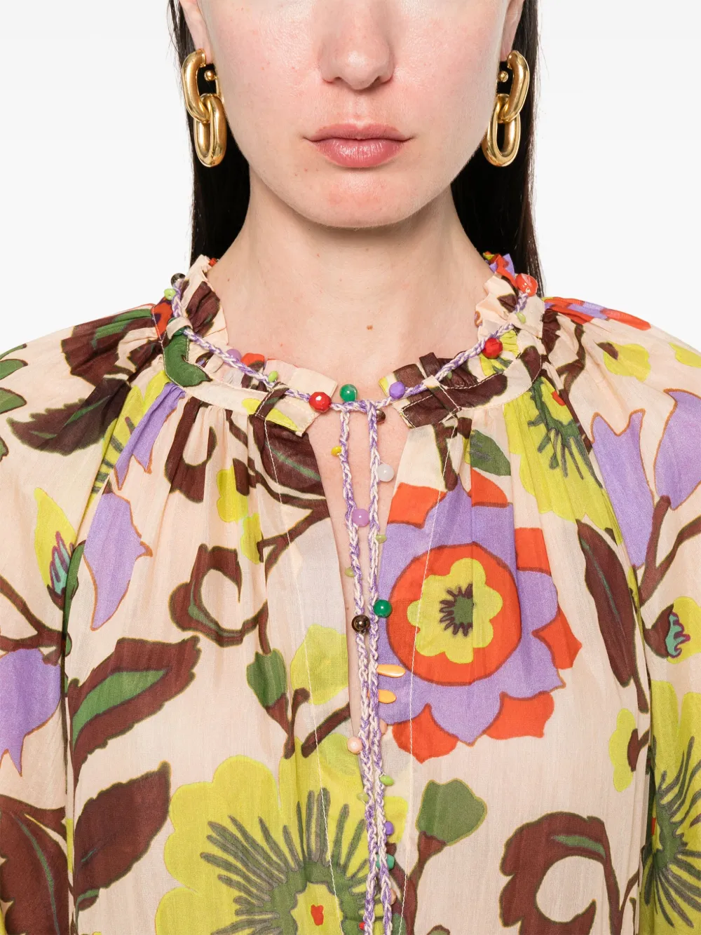 Anjuna Monia mini-jurk Beige