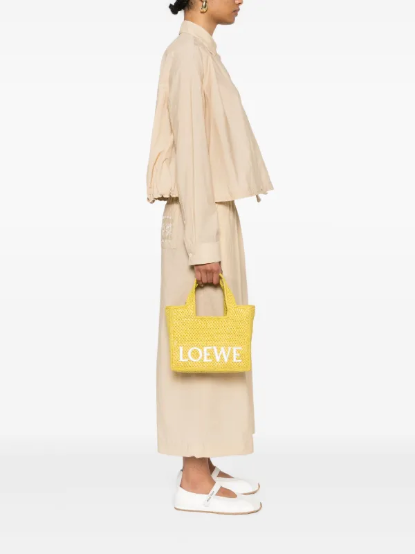 LOEWE Small Font Tote Bag | Yellow | FARFETCH