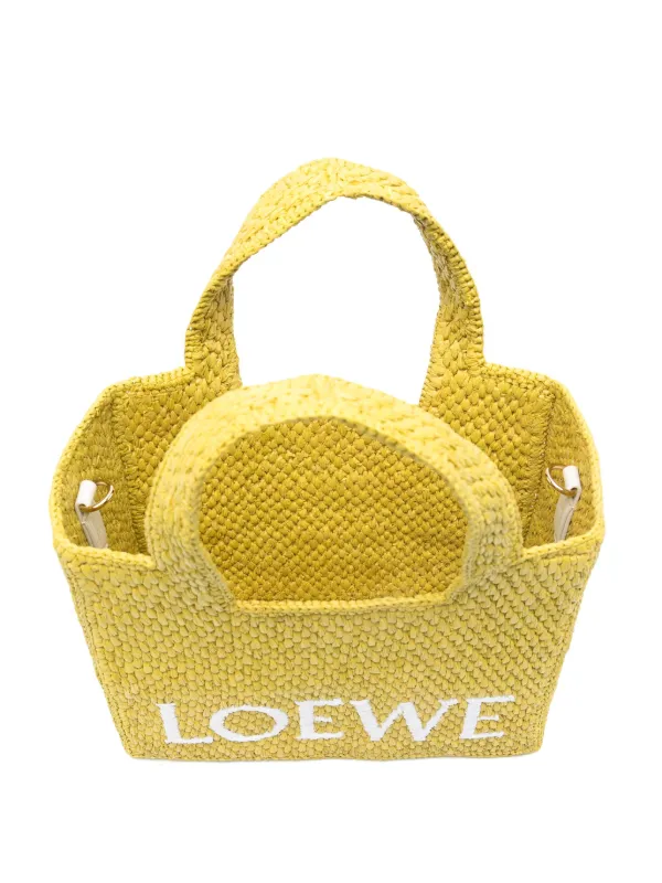 LOEWE かごバッグ スモール イエロー LOEWE Small Font Tote Bag | Yellow | FARFETCH