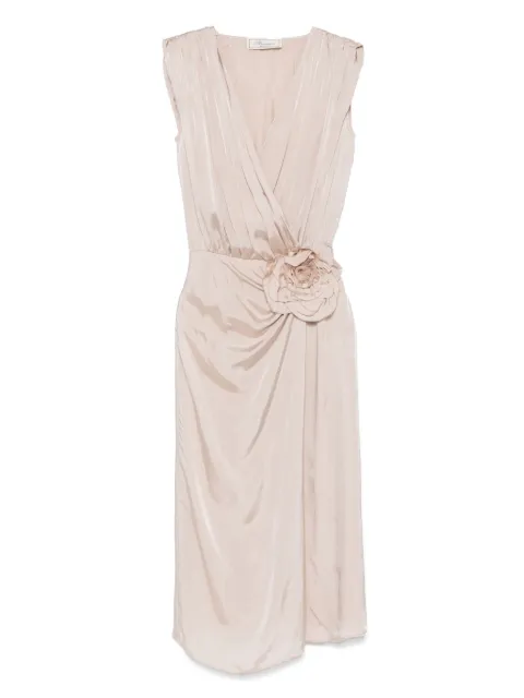 Blumarine twill-weave midi dress