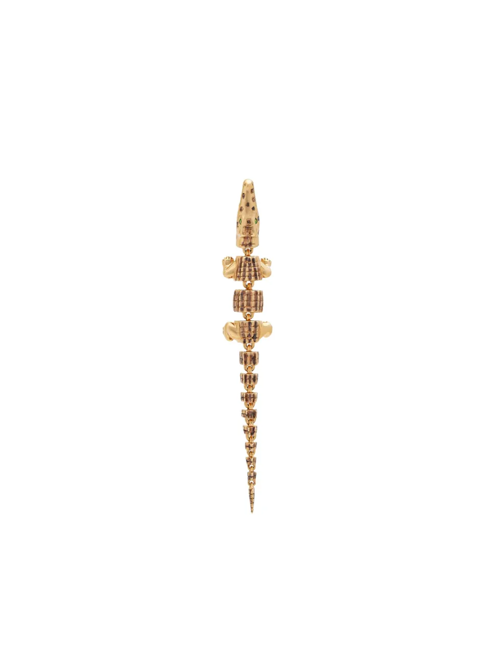 Bibi van der Velden 18K yellow gold Alligator Crystal earring - Bibi van der Velden 18K yellow gold Alligator Crystal earring -