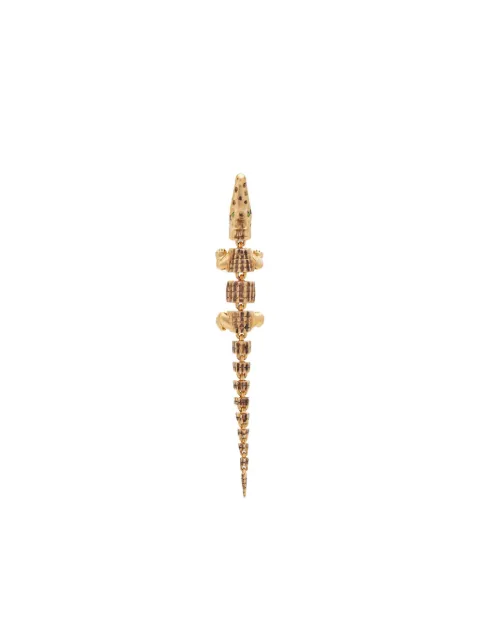 Bibi van der Velden 18K yellow gold Alligator Crystal earring