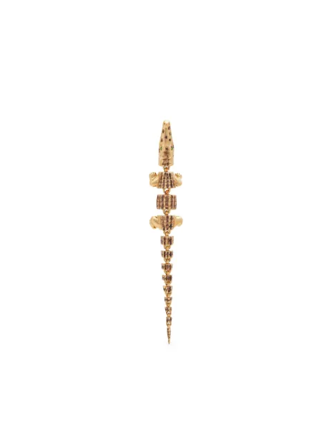 Bibi van der Velden 18K yellow gold Alligator Crystal earring