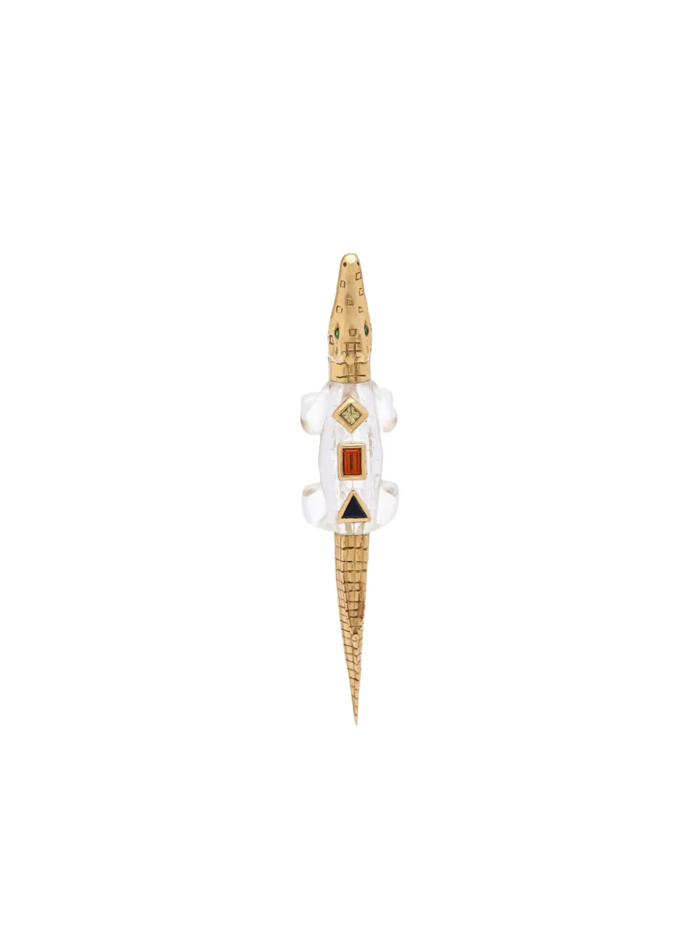 Bibi van der Velden 18K yellow gold Alligator Crystal earring - Bibi van der Velden 18K yellow gold Alligator Crystal earring -