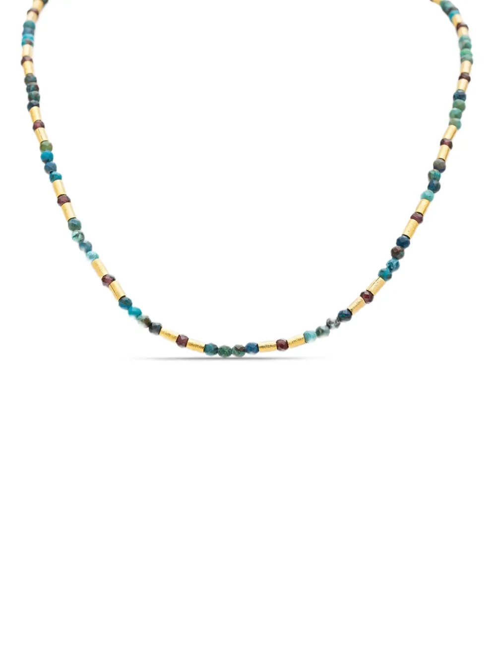 Tityaravy 18K gold plated silver turquoise Garnet necklace | Gold | Image 1