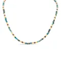 Tityaravy 18K gold plated silver turquoise Garnet necklace