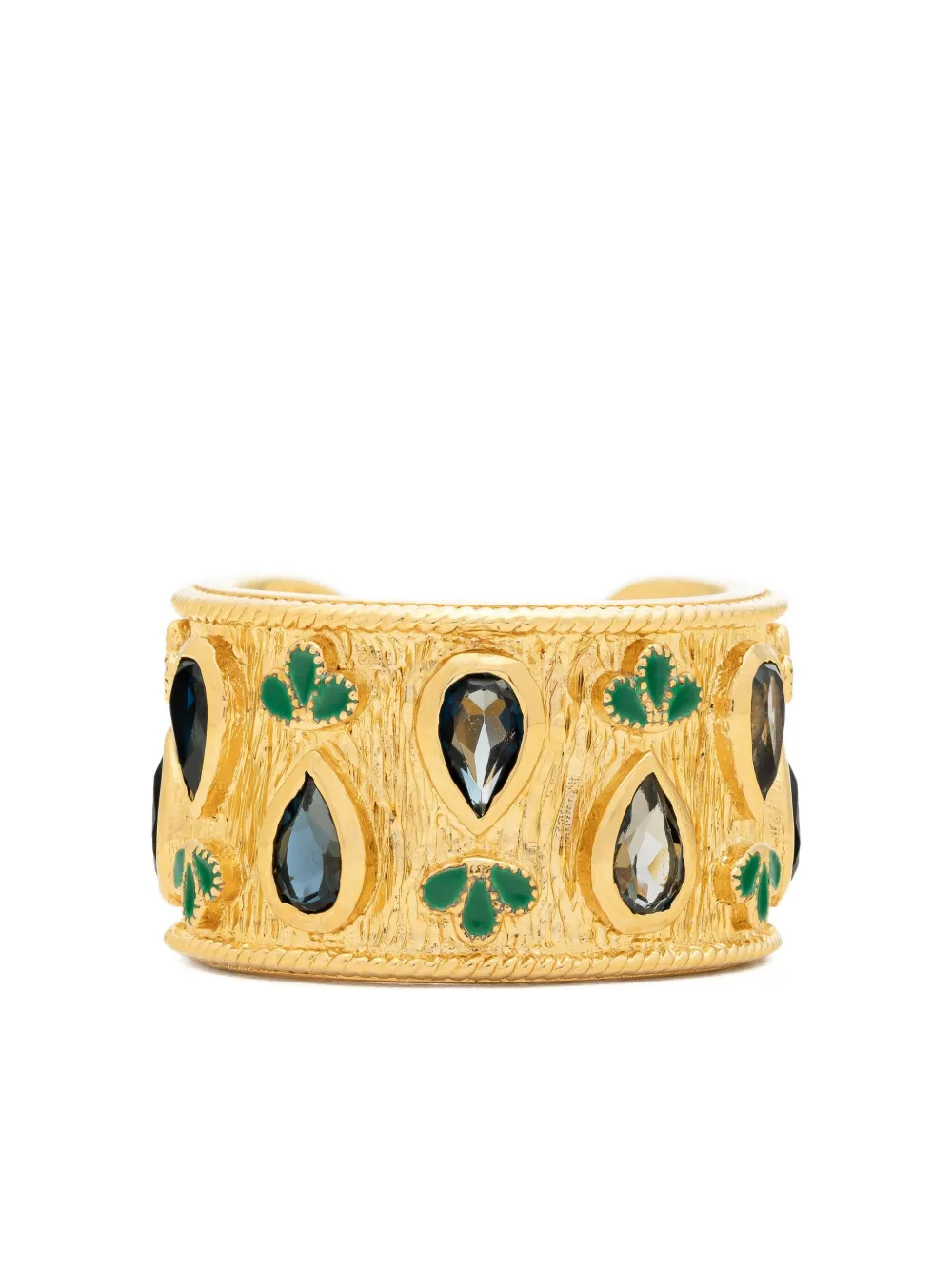 Tityaravy 18K gold plated silver sapphire emerald ring - ゴールドトーン Tityaravy 18K gold plated silver sapphire emerald ring - ゴールドトーン