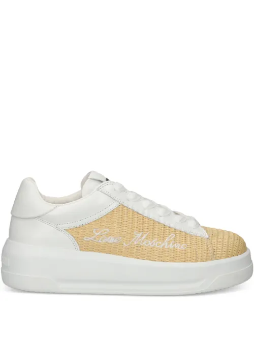 Baskets à logo brodé - Love Moschino - Modalova