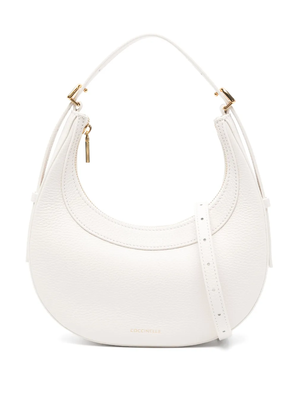 Coccinelle Shopper van bewerkt leer Wit