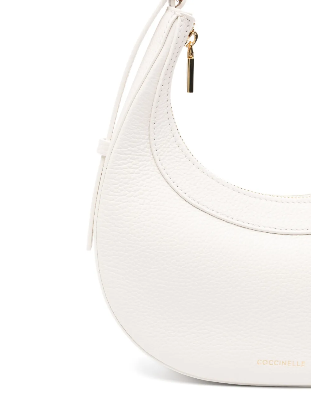 Coccinelle Shopper van bewerkt leer Wit